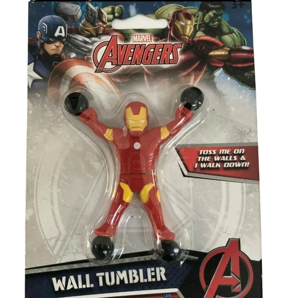 Marvel Other - Marvel Avengers Iron‎ Man Wall Tumbler Sticky Climbing Toy Red NEW